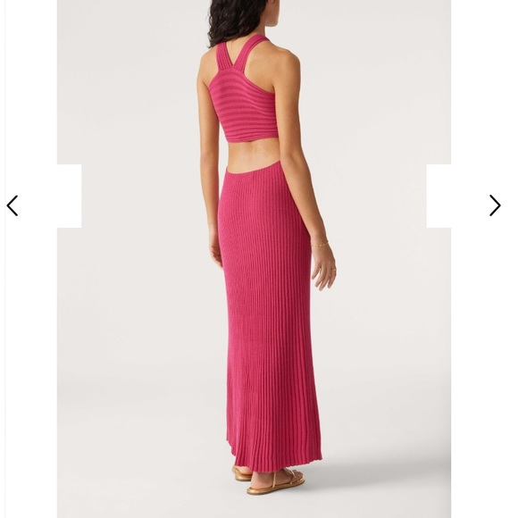 Ba&sh pink midi dress a lot of stretch! Fits an XS BNWT - Picture 4 of 11